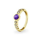 Ladies True Memorial Ashes Ring with Fine Crystals - Cherished Urns