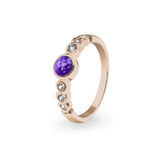 Ladies True Memorial Ashes Ring with Fine Crystals - Cherished Urns