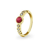 Ladies True Memorial Ashes Ring with Fine Crystals - Cherished Urns