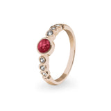 Ladies True Memorial Ashes Ring with Fine Crystals - Cherished Urns