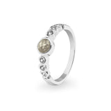 Ladies True Memorial Ashes Ring with Fine Crystals - Cherished Urns