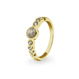 Ladies True Memorial Ashes Ring with Fine Crystals - Cherished Urns