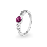 Ladies True Memorial Ashes Ring with Fine Crystals - Cherished Urns