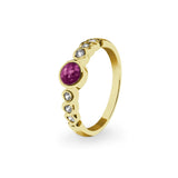 Ladies True Memorial Ashes Ring with Fine Crystals - Cherished Urns