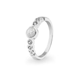 Ladies True Memorial Ashes Ring with Fine Crystals - Cherished Urns