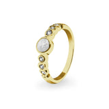 Ladies True Memorial Ashes Ring with Fine Crystals - Cherished Urns