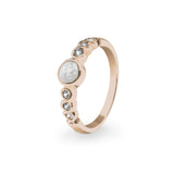 Ladies True Memorial Ashes Ring with Fine Crystals - Cherished Urns
