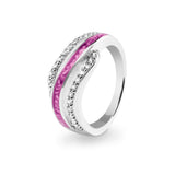 Ladies Oceans Memorial Ashes Ring with Fine Crystals - Cherished Urns