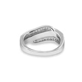 Ladies Oceans Memorial Ashes Ring with Fine Crystals - Cherished Urns