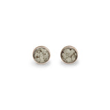 Ladies Sterling Silver Classic Round Memorial Ashes Earrings - Cherished Urns