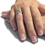 Ladies Classic Round Memorial Ashes Ring - Cherished Urns