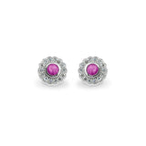 Ladies Petals Memorial Ashes Earrings with Fine Crystals - Cherished Urns