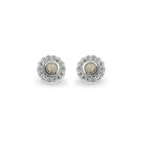 Ladies Petals Memorial Ashes Earrings with Fine Crystals - Cherished Urns