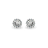 Ladies Petals Memorial Ashes Earrings with Fine Crystals - Cherished Urns