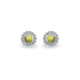 Ladies Petals Memorial Ashes Earrings with Fine Crystals - Cherished Urns