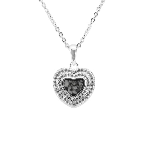 Ladies Cherish Memorial Ashes Pendant with Fine Crystals - Cherished Urns