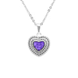 Ladies Cherish Memorial Ashes Pendant with Fine Crystals - Cherished Urns