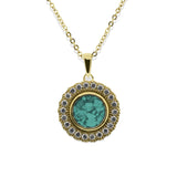 Ladies Petals Memorial Ashes Pendant with Fine Crystals - Cherished Urns