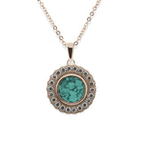 Ladies Petals Memorial Ashes Pendant with Fine Crystals - Cherished Urns