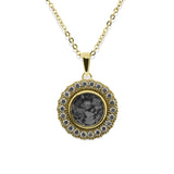 Ladies Petals Memorial Ashes Pendant with Fine Crystals - Cherished Urns