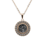 Ladies Petals Memorial Ashes Pendant with Fine Crystals - Cherished Urns