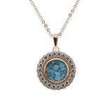 Ladies Petals Memorial Ashes Pendant with Fine Crystals - Cherished Urns