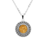 Ladies Petals Memorial Ashes Pendant with Fine Crystals - Cherished Urns