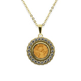 Ladies Petals Memorial Ashes Pendant with Fine Crystals - Cherished Urns
