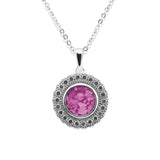 Ladies Petals Memorial Ashes Pendant with Fine Crystals - Cherished Urns