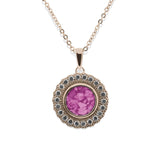 Ladies Petals Memorial Ashes Pendant with Fine Crystals - Cherished Urns