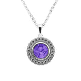 Ladies Petals Memorial Ashes Pendant with Fine Crystals - Cherished Urns