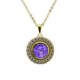 Ladies Petals Memorial Ashes Pendant with Fine Crystals - Cherished Urns
