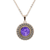 Ladies Petals Memorial Ashes Pendant with Fine Crystals - Cherished Urns
