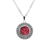 Ladies Petals Memorial Ashes Pendant with Fine Crystals - Cherished Urns