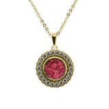 Ladies Petals Memorial Ashes Pendant with Fine Crystals - Cherished Urns