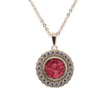 Ladies Petals Memorial Ashes Pendant with Fine Crystals - Cherished Urns