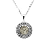Ladies Petals Memorial Ashes Pendant with Fine Crystals - Cherished Urns