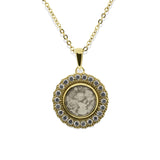 Ladies Petals Memorial Ashes Pendant with Fine Crystals - Cherished Urns