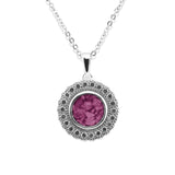 Ladies Petals Memorial Ashes Pendant with Fine Crystals - Cherished Urns