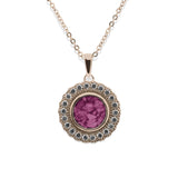 Ladies Petals Memorial Ashes Pendant with Fine Crystals - Cherished Urns