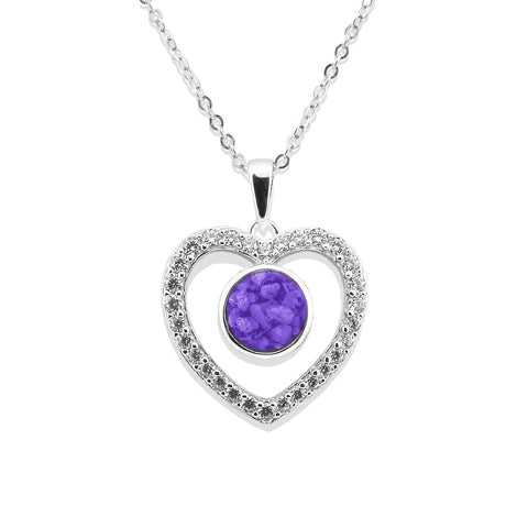 Ladies Forever Memorial Ashes Pendant with Fine Crystals - Cherished Urns