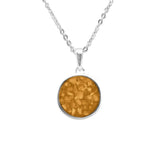 Ladies Classic Round Memorial Ashes Pendant - Cherished Urns