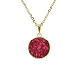 Ladies Classic Round Memorial Ashes Pendant - Cherished Urns