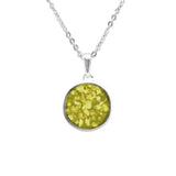Ladies Classic Round Memorial Ashes Pendant - Cherished Urns