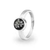 Ladies Classic Round Memorial Ashes Ring - Cherished Urns