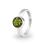 Ladies Classic Round Memorial Ashes Ring - Cherished Urns