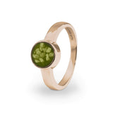 Ladies Classic Round Memorial Ashes Ring - Cherished Urns