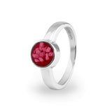 Ladies Classic Round Memorial Ashes Ring - Cherished Urns