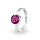 Ladies Classic Round Memorial Ashes Ring - Cherished Urns