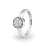 Ladies Classic Round Memorial Ashes Ring - Cherished Urns